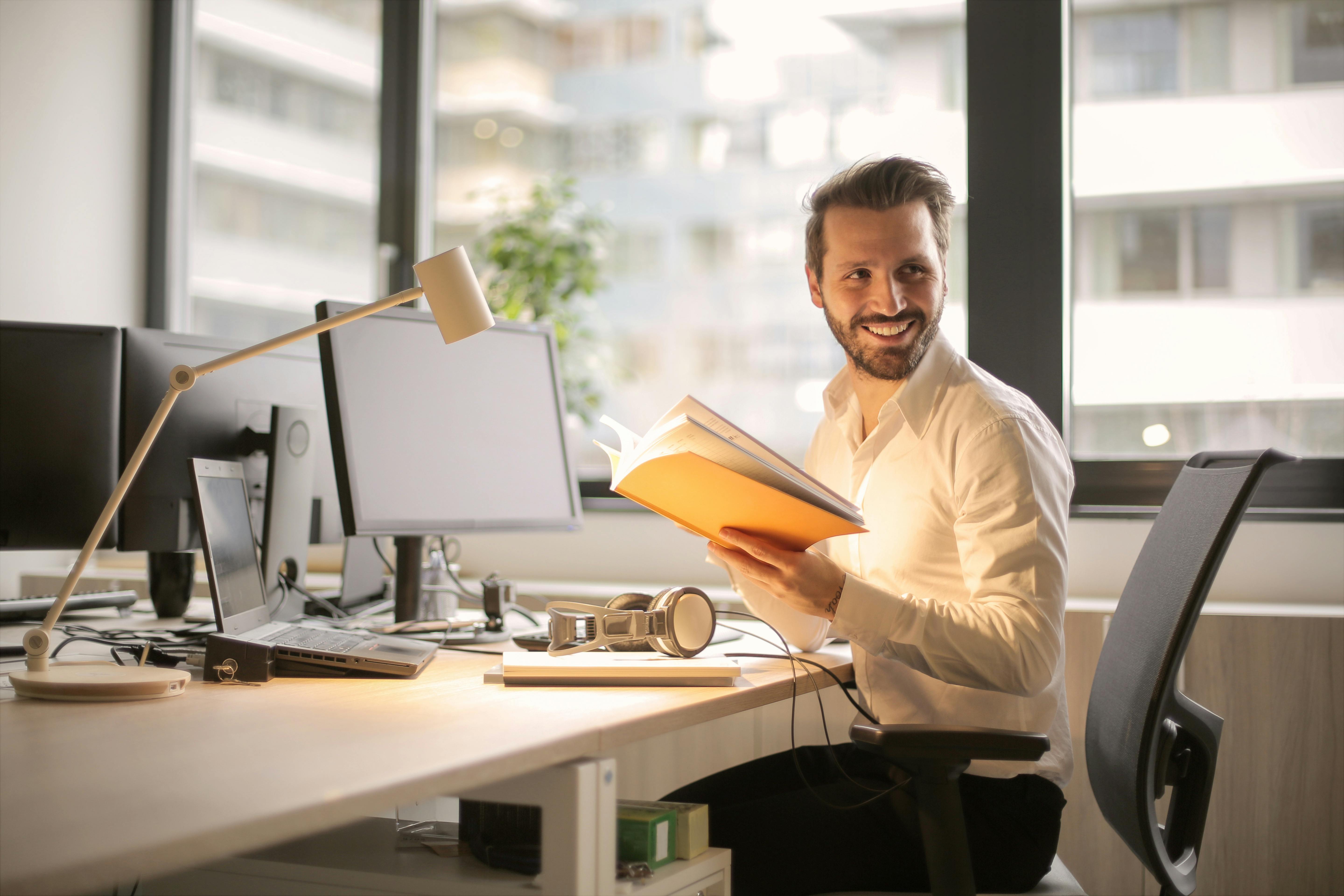 Working at a desk